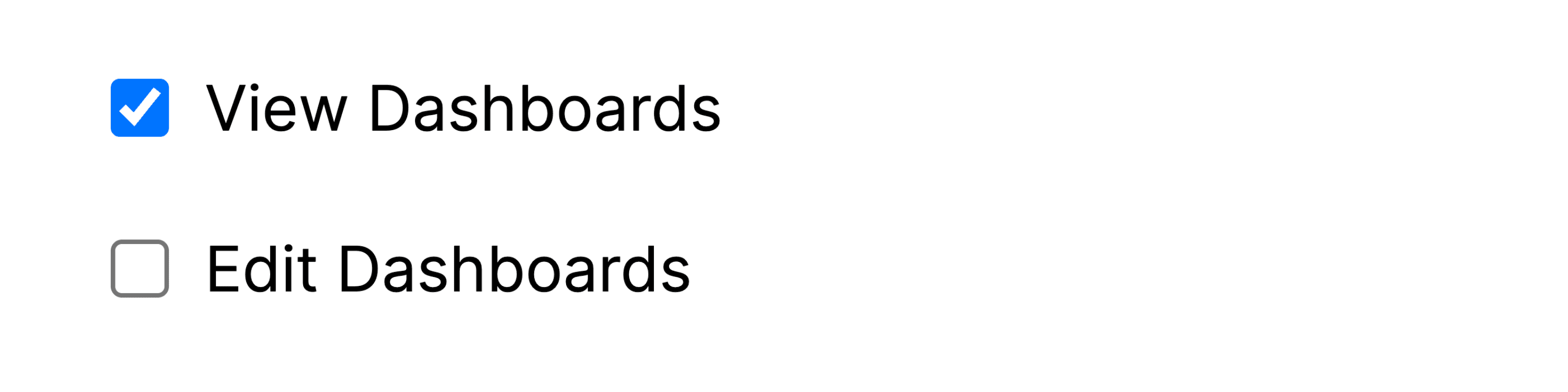 Edit Dashboards permission setting in Access Levels configuration