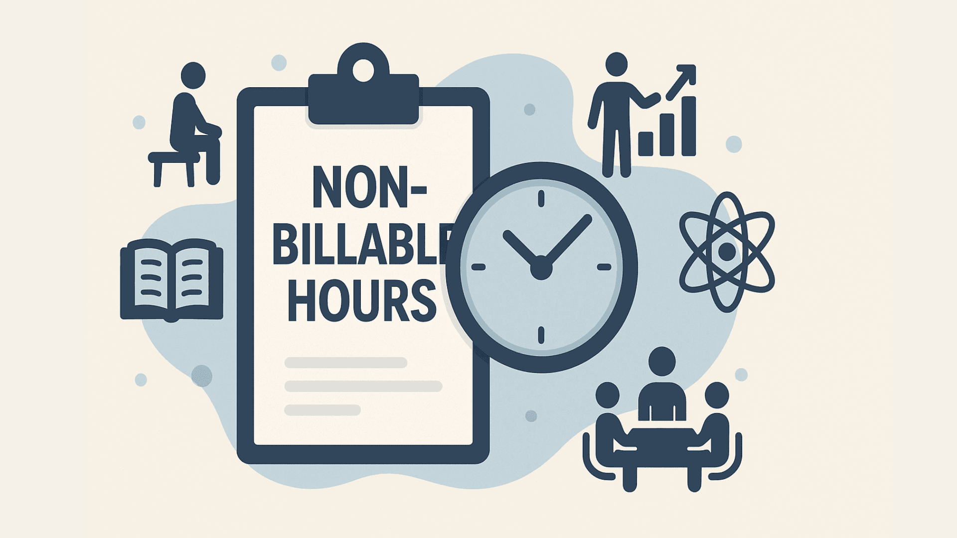 Non-billable hours metric dashboard showing internal time tracking and capacity utilization